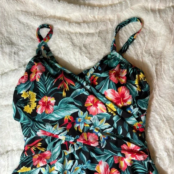 Old Navy Tropical One Piece Swimsuit Swim dress Size 2X Women’s - Picture 2 of 8